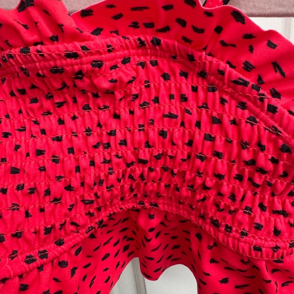 NWOT Okie Dokie 2T Red & Black Girls Watermelon Seed Bikini Bathingsuit Top - Picture 2 of 4